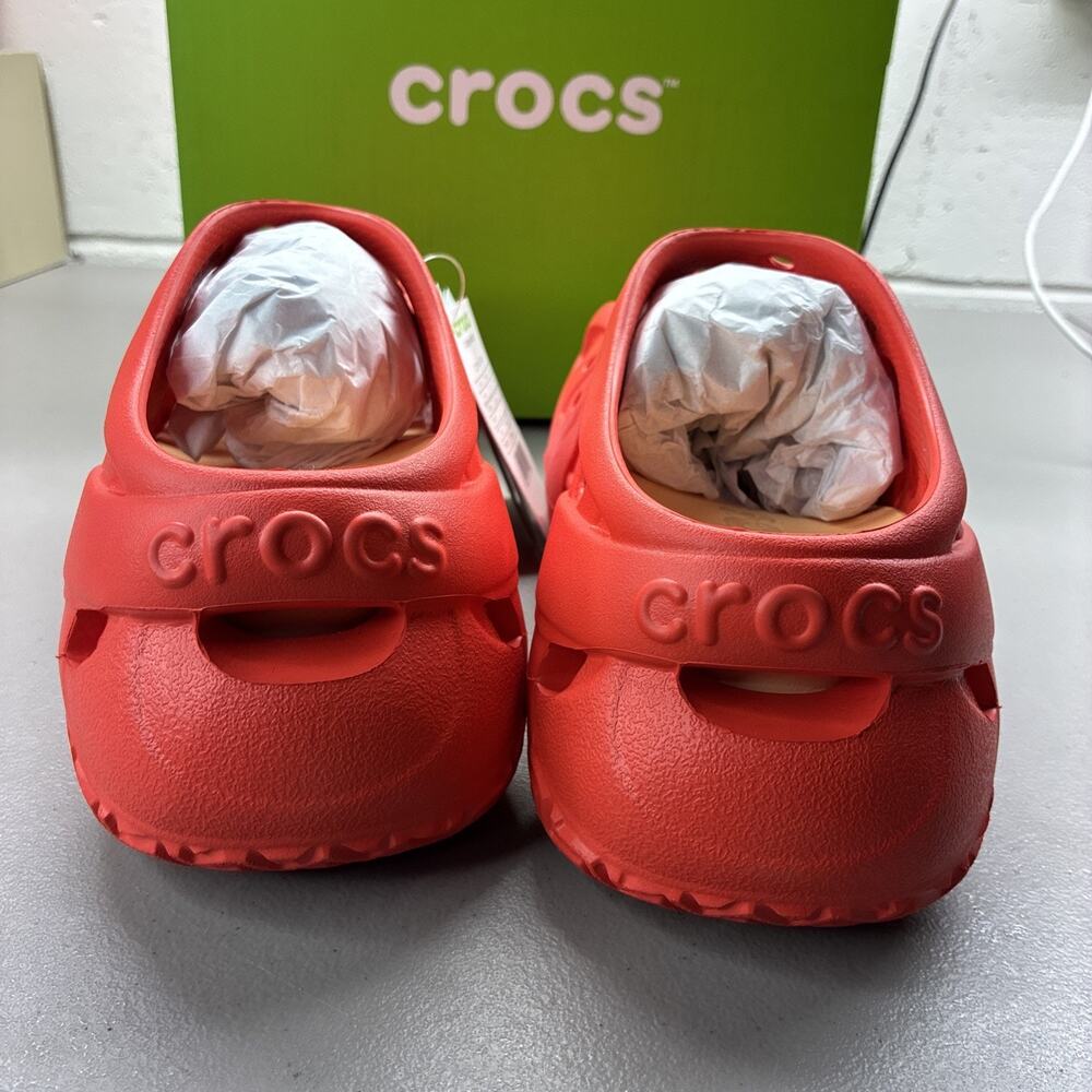 New Crocs Caged Clog Starfish Red Comfort Slip-On Women's US 7 With Box - Picture 2 of 6